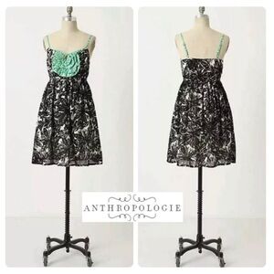 Anthropologie Stamp Art Dress with Pockets sz8